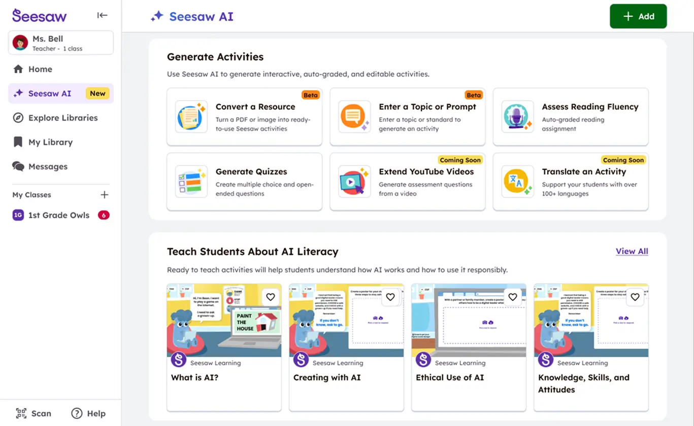 Seesaw AI Hub